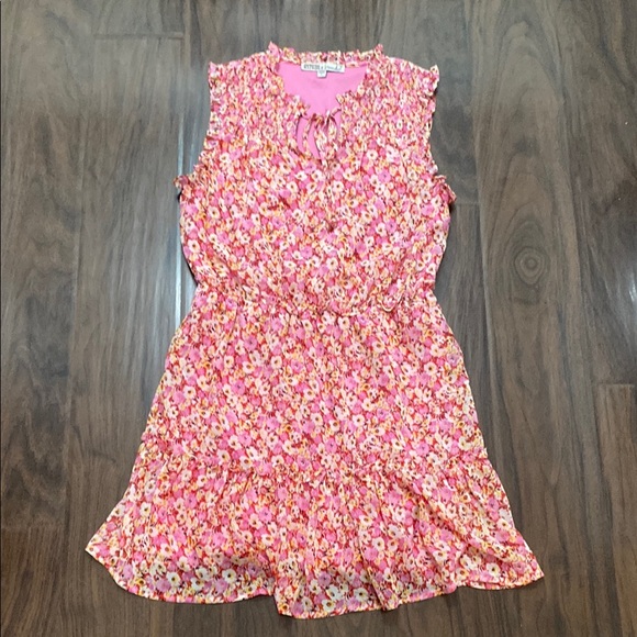 Gypsies & Moondust Dresses & Skirts - Gypsies & Moondust Pink Floral Ruffled Tiered Midi Dress